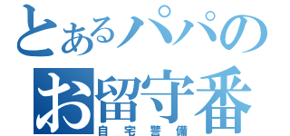 とあるパパのお留守番（自宅警備）