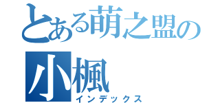 とある萌之盟の小楓（インデックス）