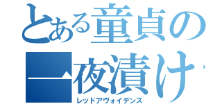 とある童貞の一夜漬け（レッドアヴォイデンス）