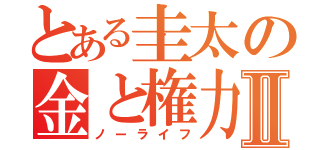 とある圭太の金と権力Ⅱ（ノーライフ）