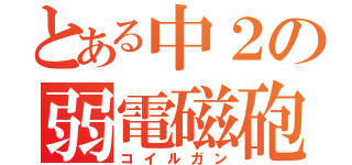 とある中２の弱電磁砲（コイルガン）