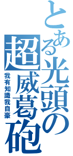 とある光頭の超威葛砲（我有知識我自豪）