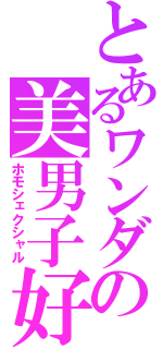 とあるワンダの美男子好（ホモシェクシャル）