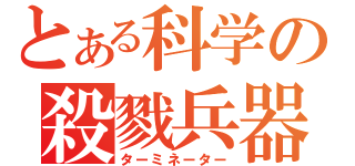 とある科学の殺戮兵器（ターミネーター）