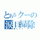 とあるクーの涙目掃除（返してェ〜）