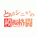 とあるシニカケの模擬格闘（プロレスごっこ）