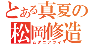 とある真夏の松岡修造（ムダニアツイ）