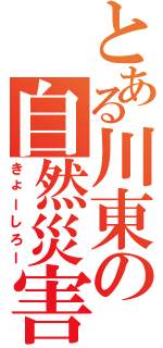 とある川東の自然災害（きょーしろー）