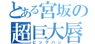 とある宮坂の超巨大唇（ビッグバン）