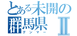 とある未開の群馬県Ⅱ（グンマー）