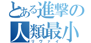 とある進撃の人類最小（リヴァイ）