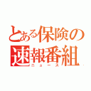 とある保険の速報番組（ニュース）