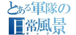 とある軍隊の日常風景（ギャグ）