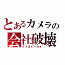 とあるカメラの会社破壊（ボウガイハカイ）