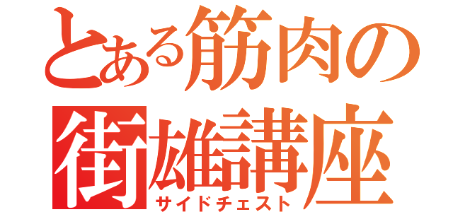 とある筋肉の街雄講座（サイドチェスト）