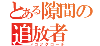 とある隙間の追放者（コックローチ）