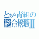 とある青組の総合優勝Ⅱ（ブロック優勝）