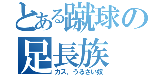 とある蹴球の足長族（カス、うるさい奴）