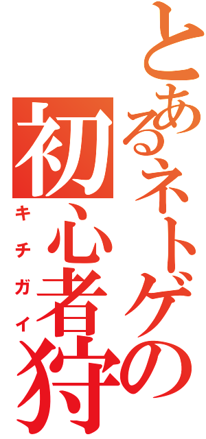 とあるネトゲの初心者狩り（キチガイ）