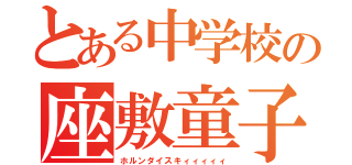 とある中学校の座敷童子（ホルンダイスキィィィィィ）