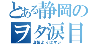 とある静岡のヲタ涙目（山梨よりはマシ）