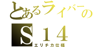 とあるライバーのＳ１４（エリチカ仕様）