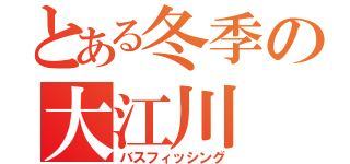 とある冬季の大江川（バスフィッシング）