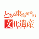 とある東海道線の文化遺産（１１３系）