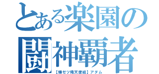 とある楽園の闘神覇者（【爆ゼツ熾天使組】アダム）