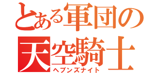 とある軍団の天空騎士（ヘブンズナイト）