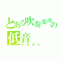 とある吹奏楽部の低音（のほほん）