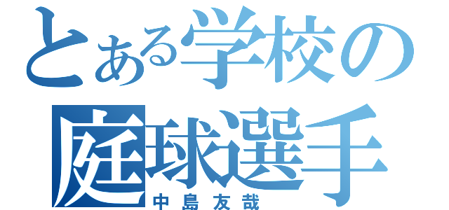 とある学校の庭球選手（中島友哉 ）