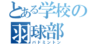 とある学校の羽球部（バドミントン）