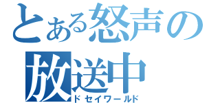 とある怒声の放送中（ドセイワールド）