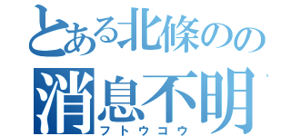 とある北條のの消息不明（フトウコウ）