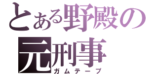 とある野殿の元刑事　（ガムテープ）