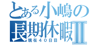 とある小嶋の長期休暇Ⅱ（現在４０日目）