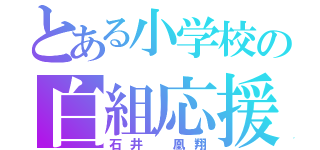 とある小学校の白組応援団長（石井 凰翔）