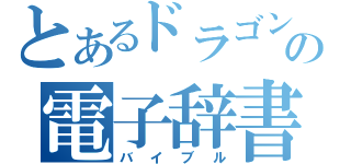 とあるドラゴンの電子辞書（バイブル）