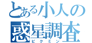 とある小人の惑星調査（ピクミン）