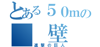 とある５０ｍの　　壁（進撃の巨人）