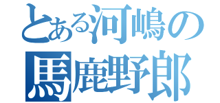 とある河嶋の馬鹿野郎（）