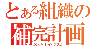 とある組織の補完計画（シンジ・レイ・アスカ）