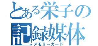 とある栄子の記録媒体（メモリーカード）