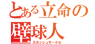 とある立命の壁球人（スカッシュサークル）