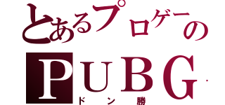 とあるプロゲーのＰＵＢＧ（ドン勝）