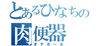 とあるひなちの肉便器（オナホール）