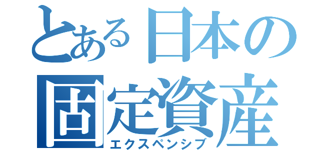 とある日本の固定資産税（エクスペンシブ）