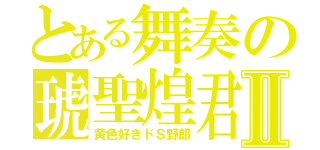 とある舞奏の琥聖煌君Ⅱ（黄色好きドＳ野郎）