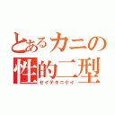 とあるカニの性的二型（セイテキニケイ）